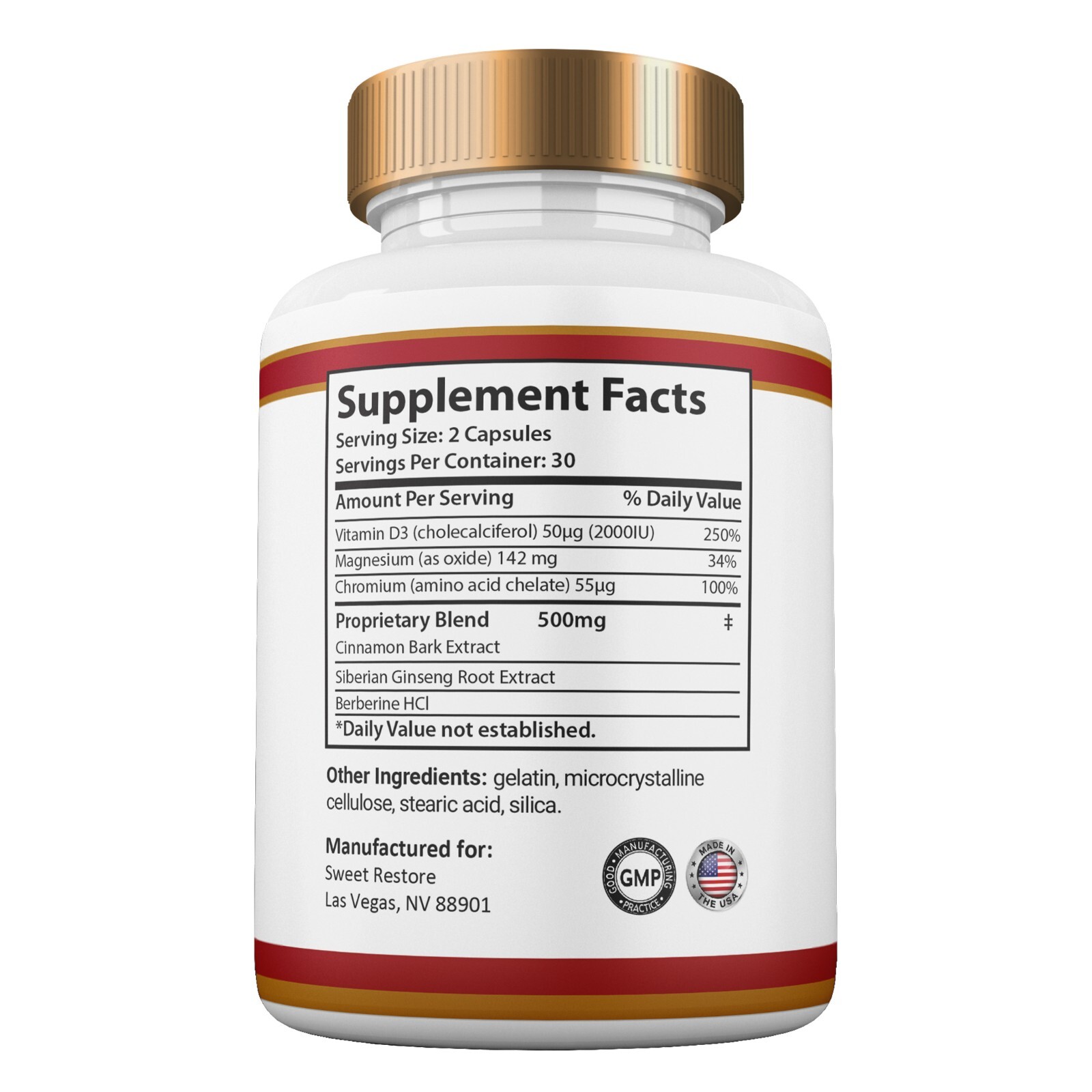 Sweet Restore Glycogen Support Capsules, Max Strength Glyco Pills (1 Pack)