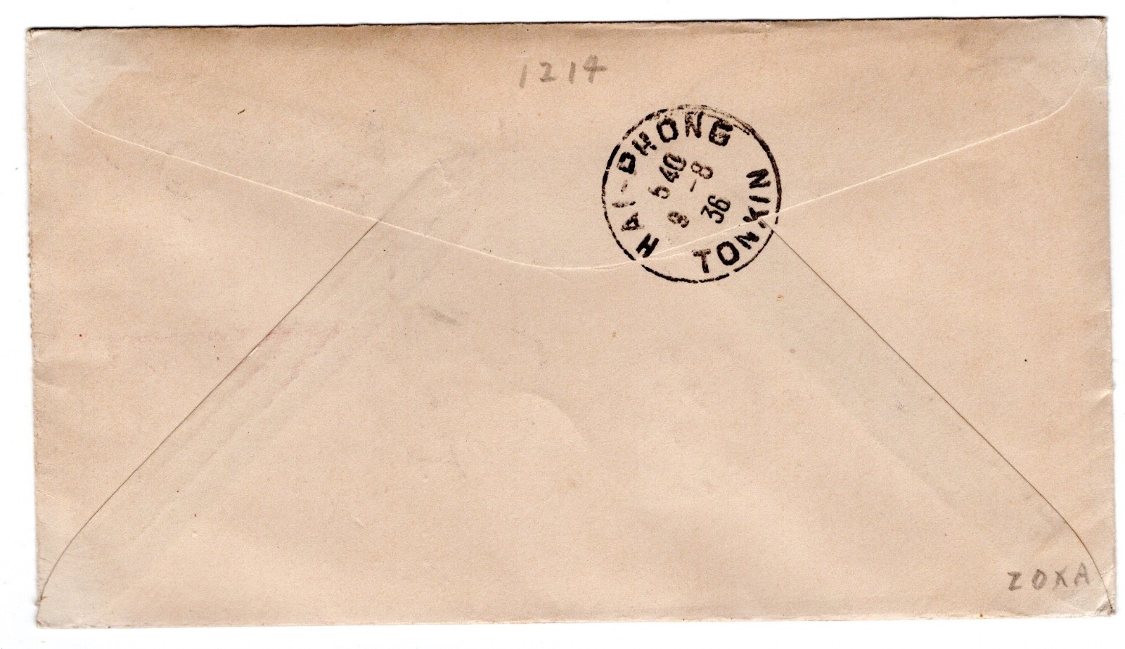 French Indo-China 1936 Hue Annam - Hand-drawn Cover of the Month Cachet RARE