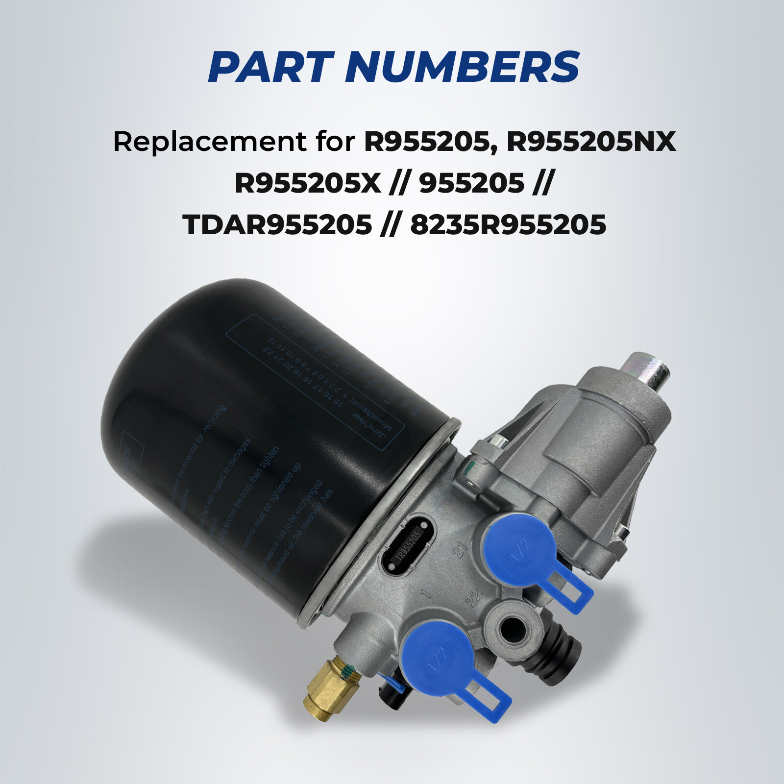 Air Dryer AD 12V Replaces Meritor Wabco 1200 Series R955205 065691 4324130010