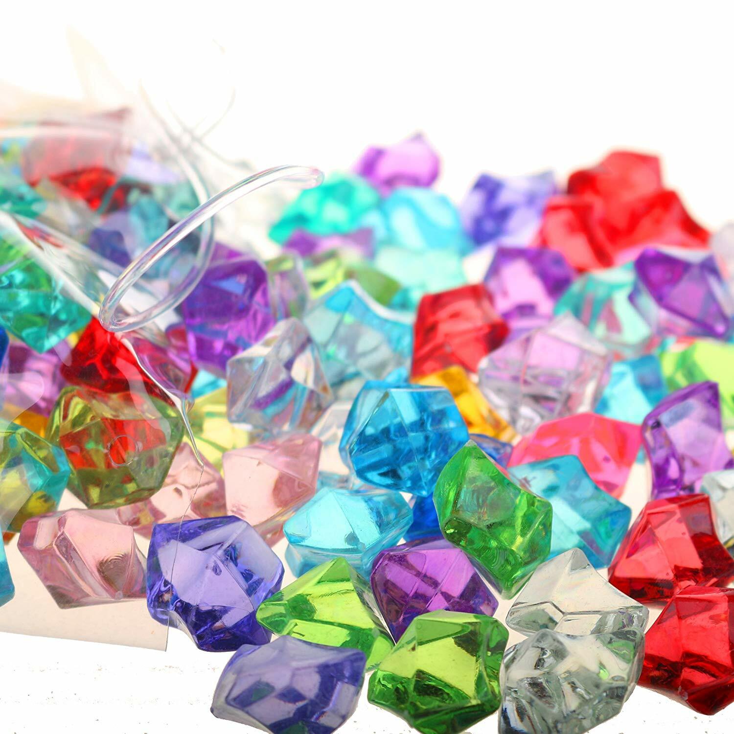 PMLAND Acrylic Jewels Gems, Bulk 1 Pound per Bag, Approximately 160 Pieces