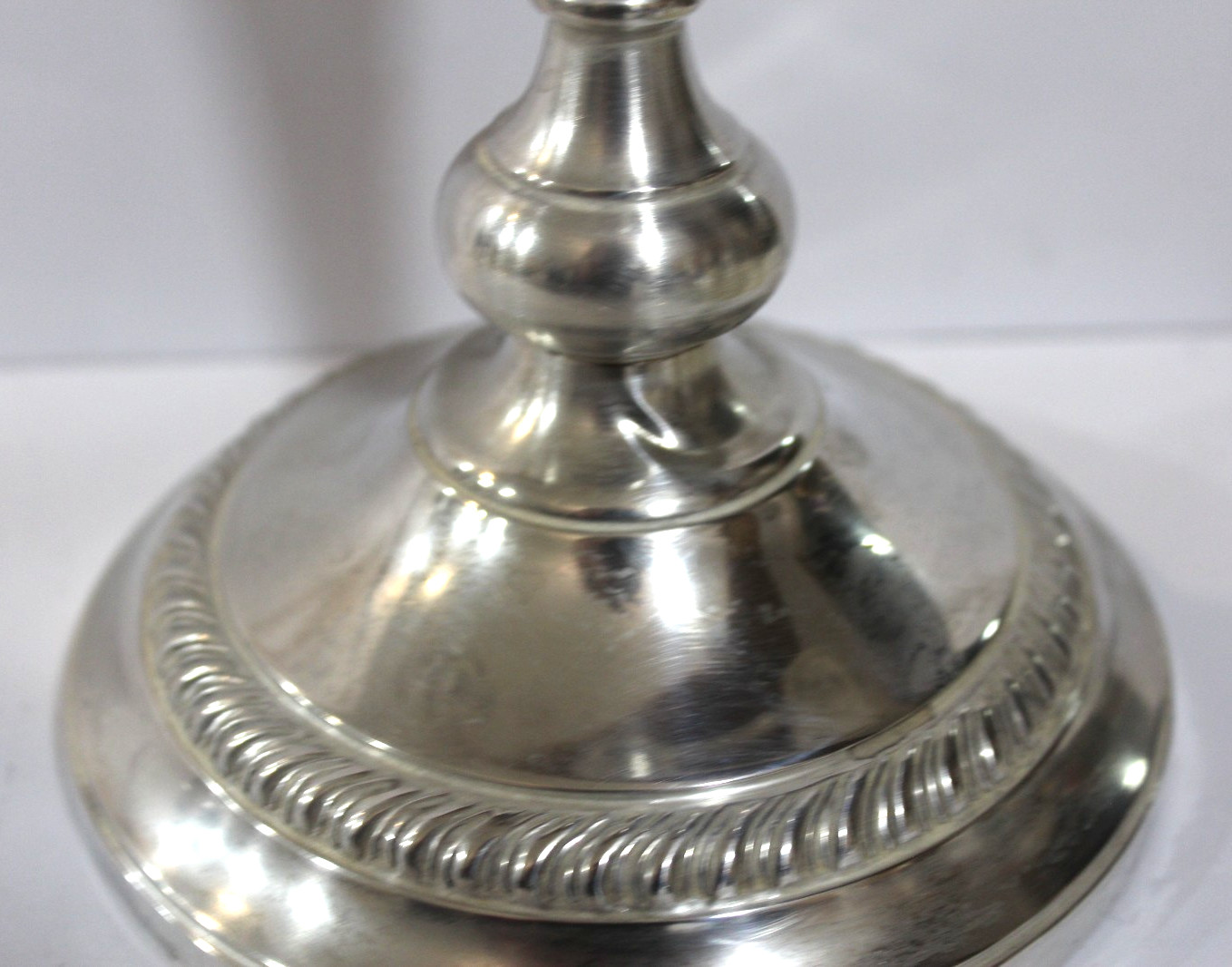 Pair Sterling Silver Preisner Candelabra Georgian 3 Arm Candlesticks 16" #743