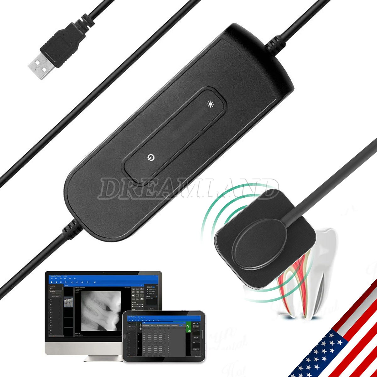 Dental Sensor Radiovisiograph Digital Sensor Intraoral Imaging System HD Image