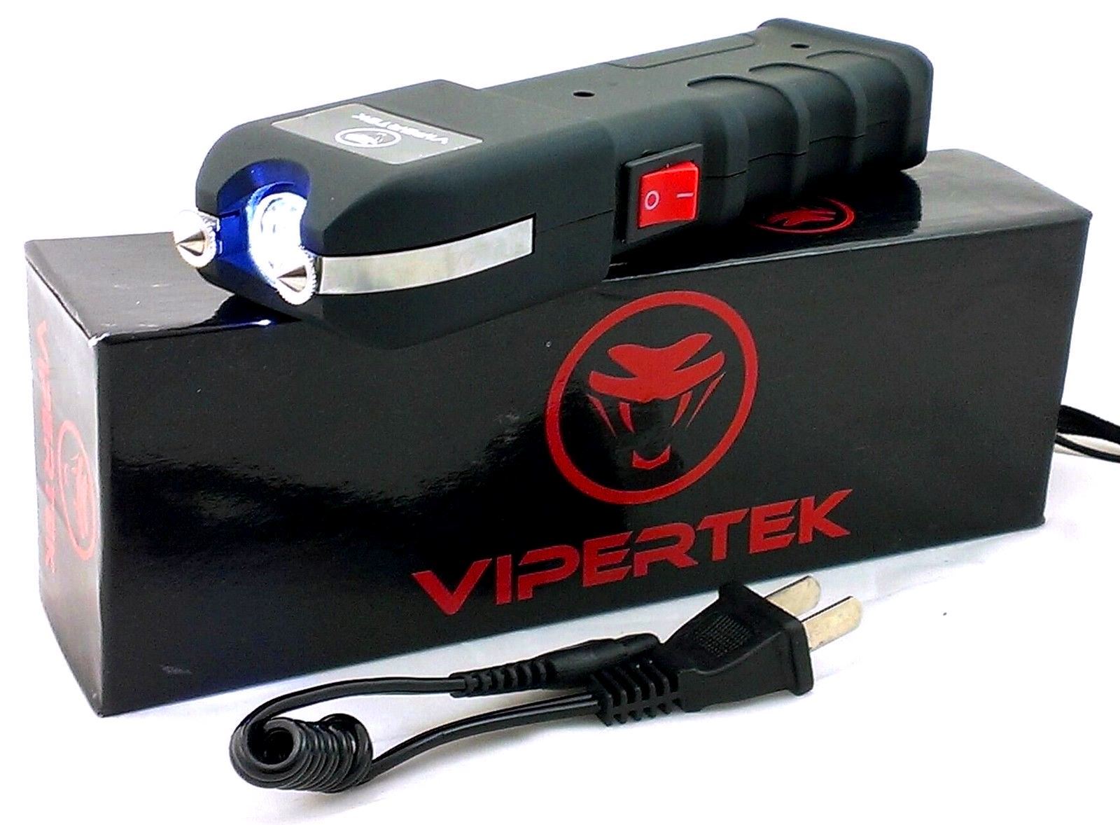 VIPERTEK Rechargeable Stun Gun with LED Light for Self Defense