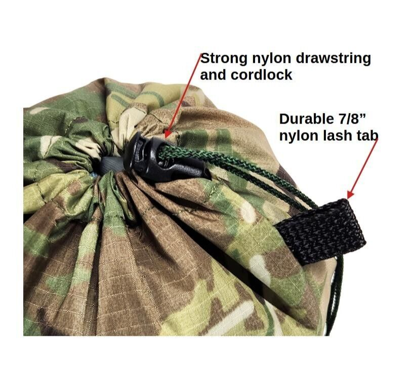 3-pk MULTICAM 70D Mil-spec Ripstop Waterproof Nylon Camping Hiking Stuffsack Set