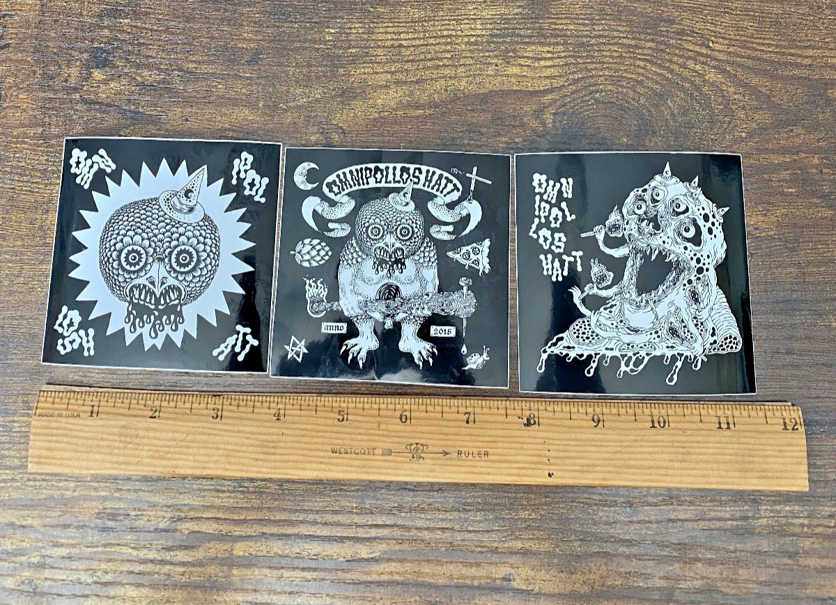 Omnipollos hatt brewery stickers lot of 3 stockholm sweden beer pizza sodermalm