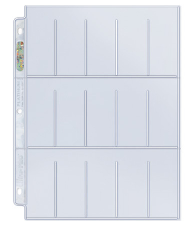 10 Ultra Pro Platinum 15 Pocket Tobacco Card Pages 1.5x3.25 Sheets Protectors