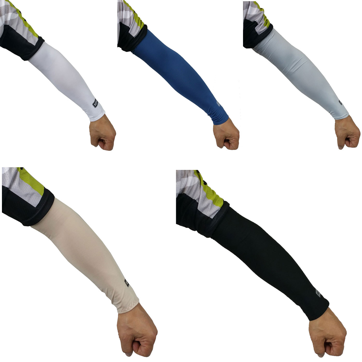 5 Pairs Cooling Arm Sleeves Cover UV Sun Protection Outdoor Sports XERU