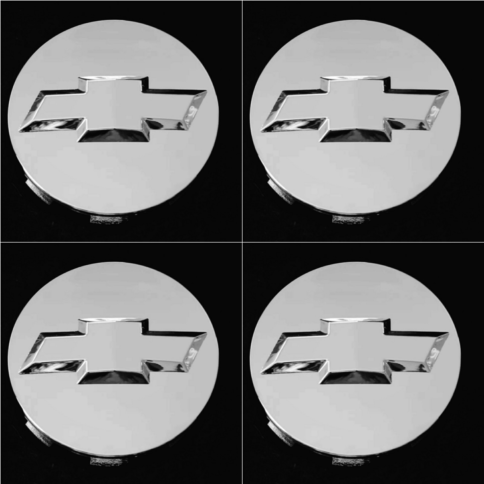 4PC 2007-2013 Chevrolet 3.25" Chrome Center Caps For 18" 20" 22" Wheels#9596403