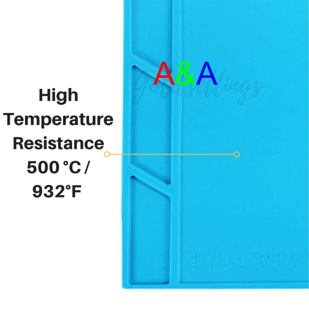 Bigest size 21.7" x 13.8" Silicone Soldering Mat Magnetic Repair Work Mat