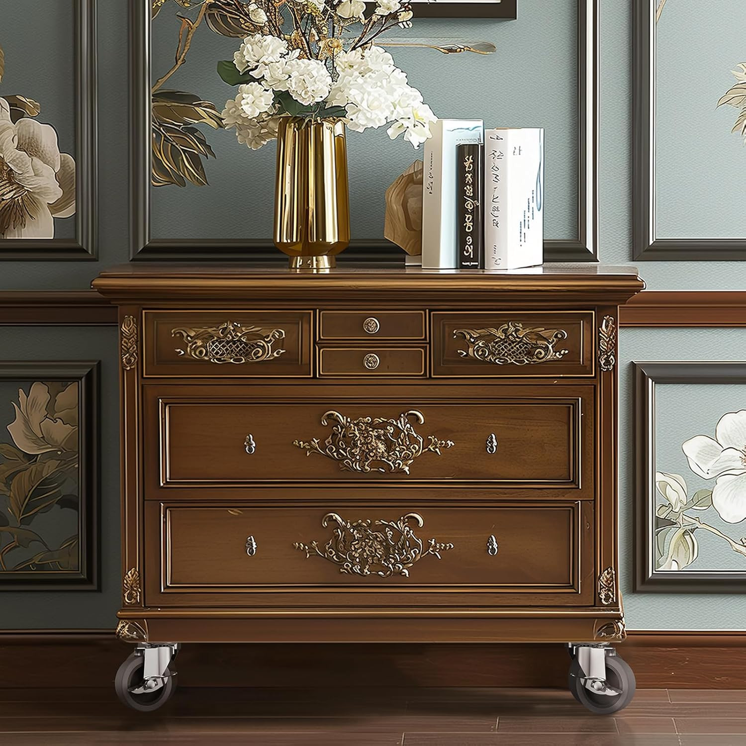 3 Inch Caster Wheels, Casters Set of 4, Heavy Duty Caster with Brake, Locking Ca