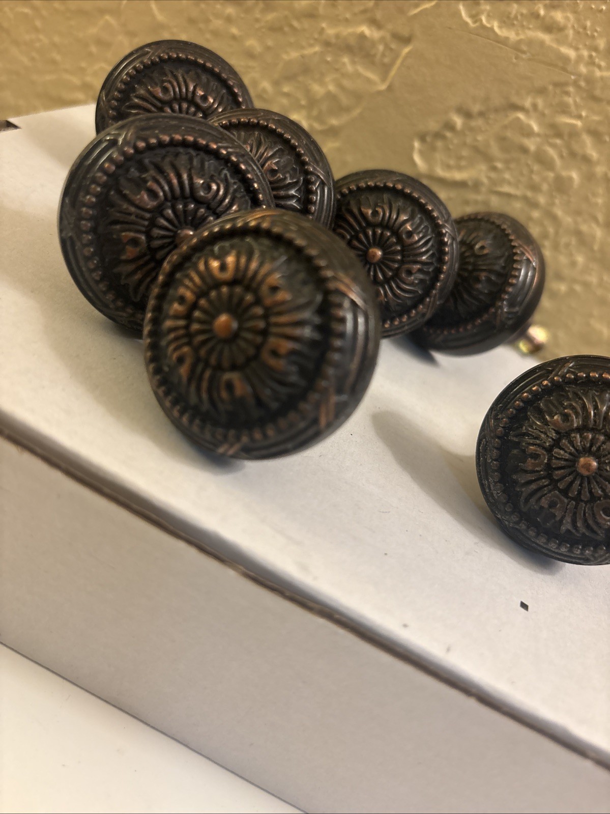 6 Edwardian VICTORIAN Solid DRESSER DESK DRAWER KNOB Older Boho (d1