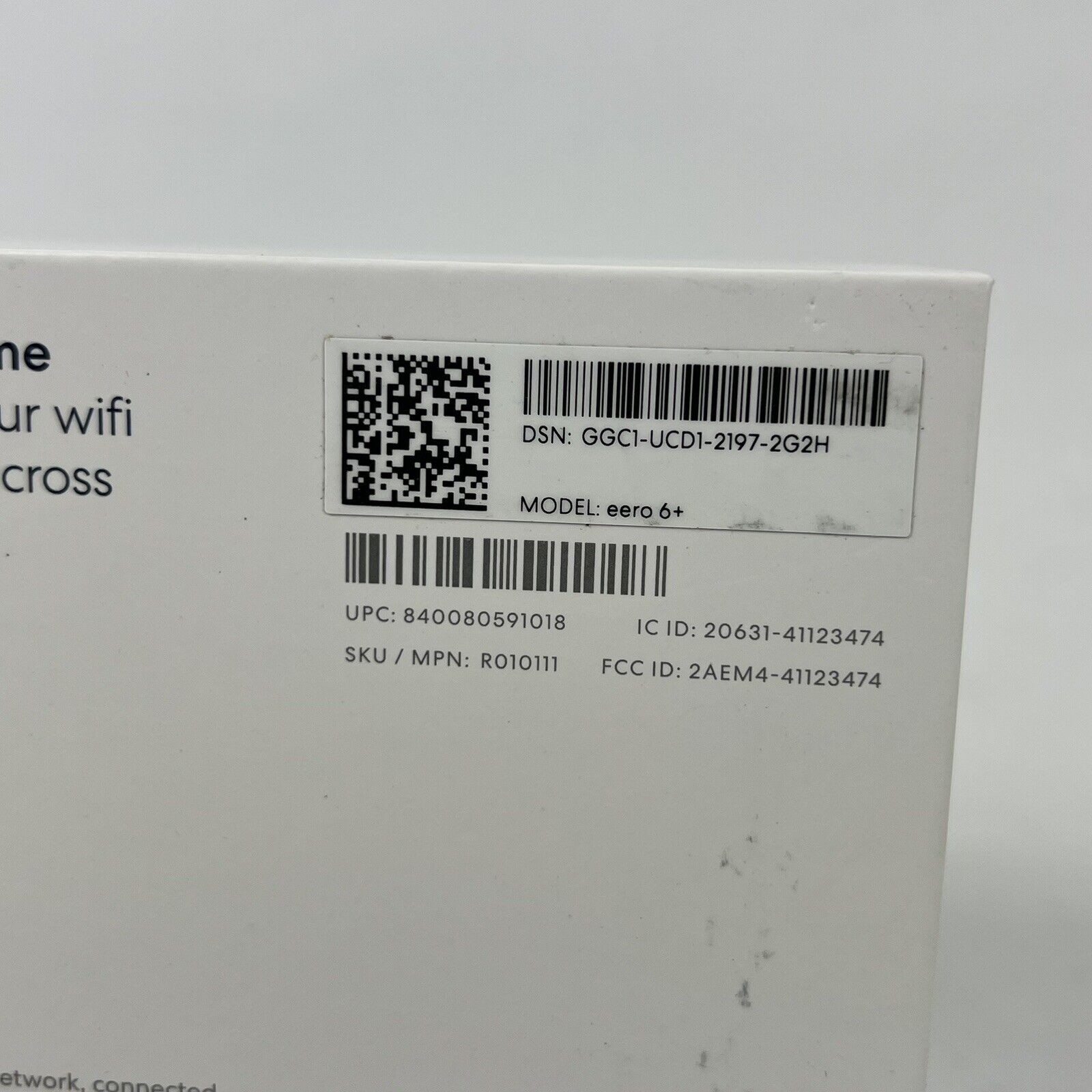 Eero 6+ Plus R010111 Dual Band Mesh Wi-Fi 6 Router Set New SEALED