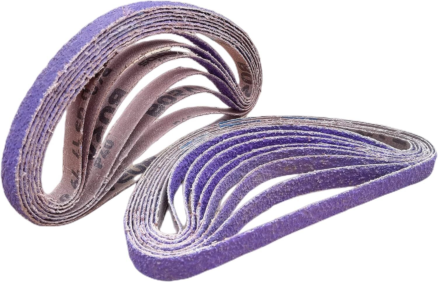 20PCS Purple 1/2" x 18" File Sanding Belts 40-320 Grit Sander Belts for Metal