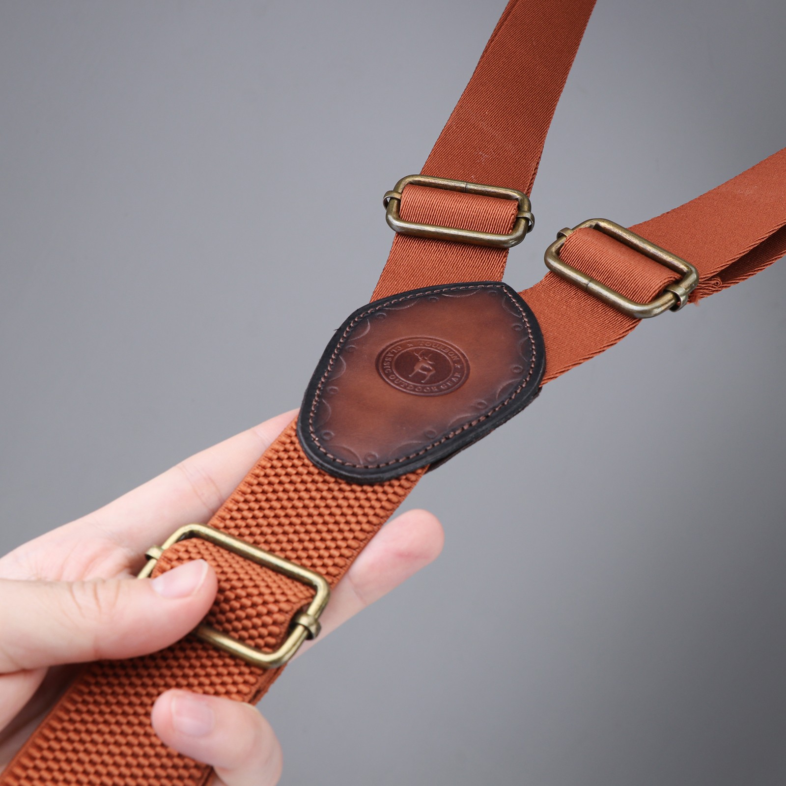 Tourbon Men's Suspenders Y Back Adjustable Y-Shaped Hooks Pants Braces Nonslip