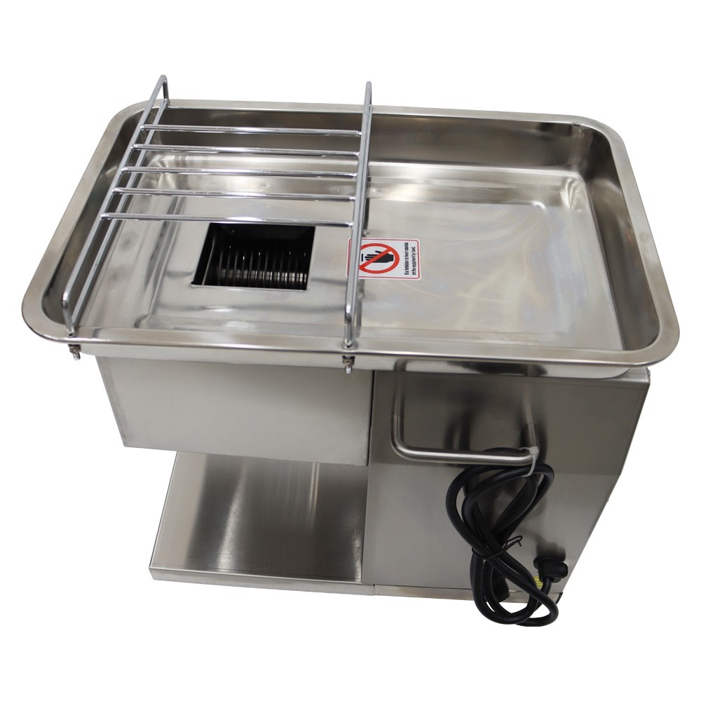 110V Commercial Meat Cutter 6mm Blade Beef Pork Cutting Machine 200Kg/h 650W
