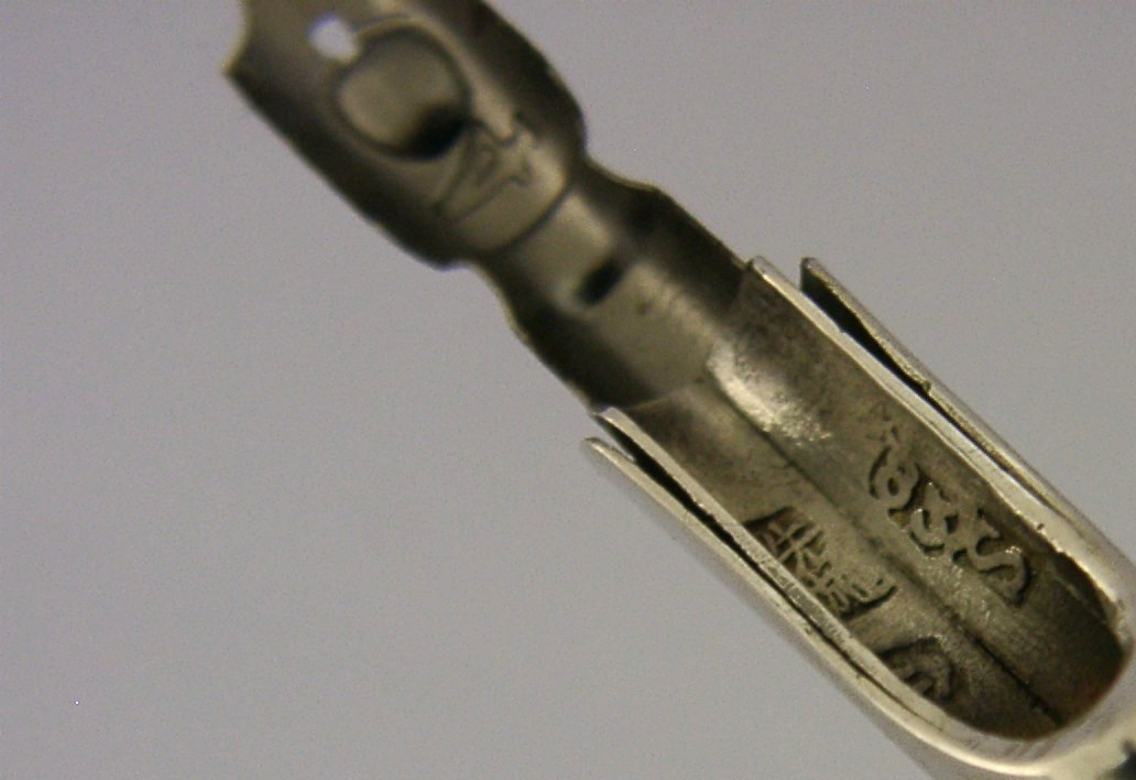CHINESE EXPORT SILVER DIP PEN c1900 DESK ITEM ANTIQUE