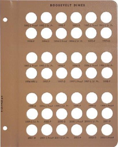 Roosevelt Dimes Dansco Coin Album w/ Proof 1946-Date Model 8125 US Free Postage