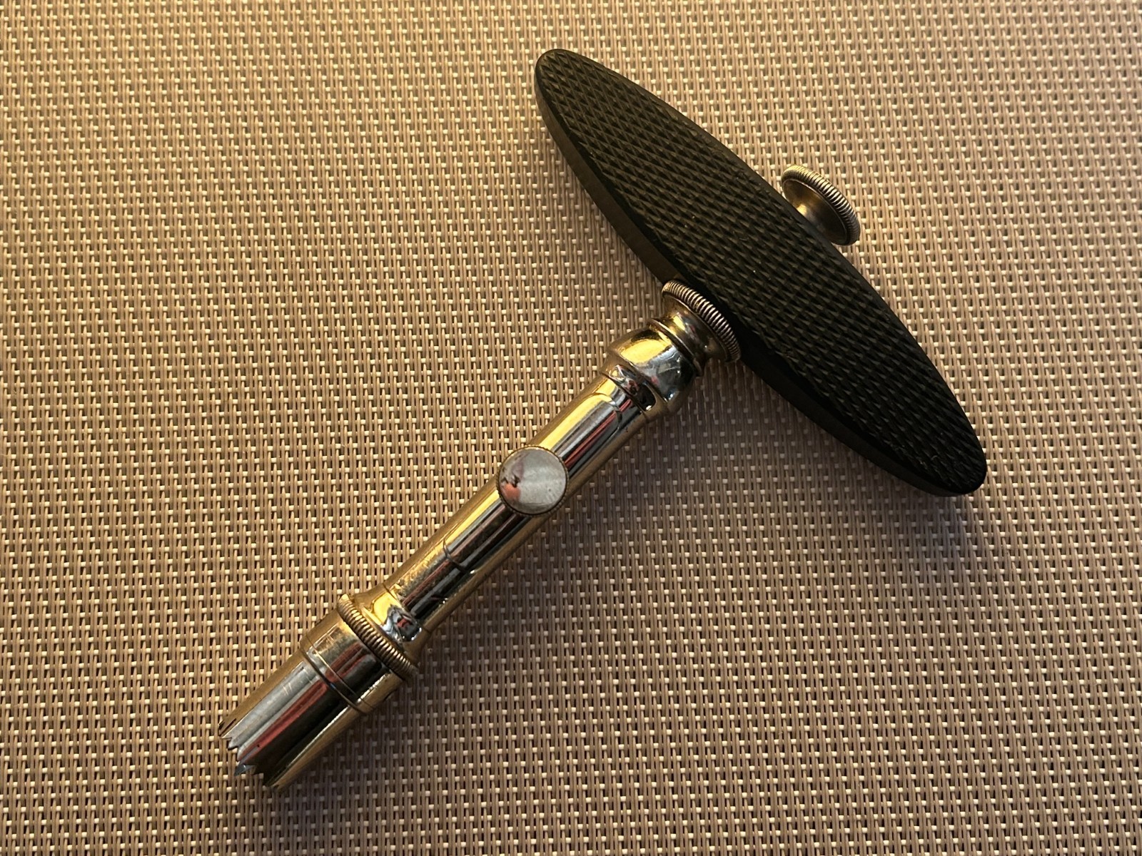 Antique Surgical Trepanation Tool / Germany ? / 19th century / Wood Ebony Handle