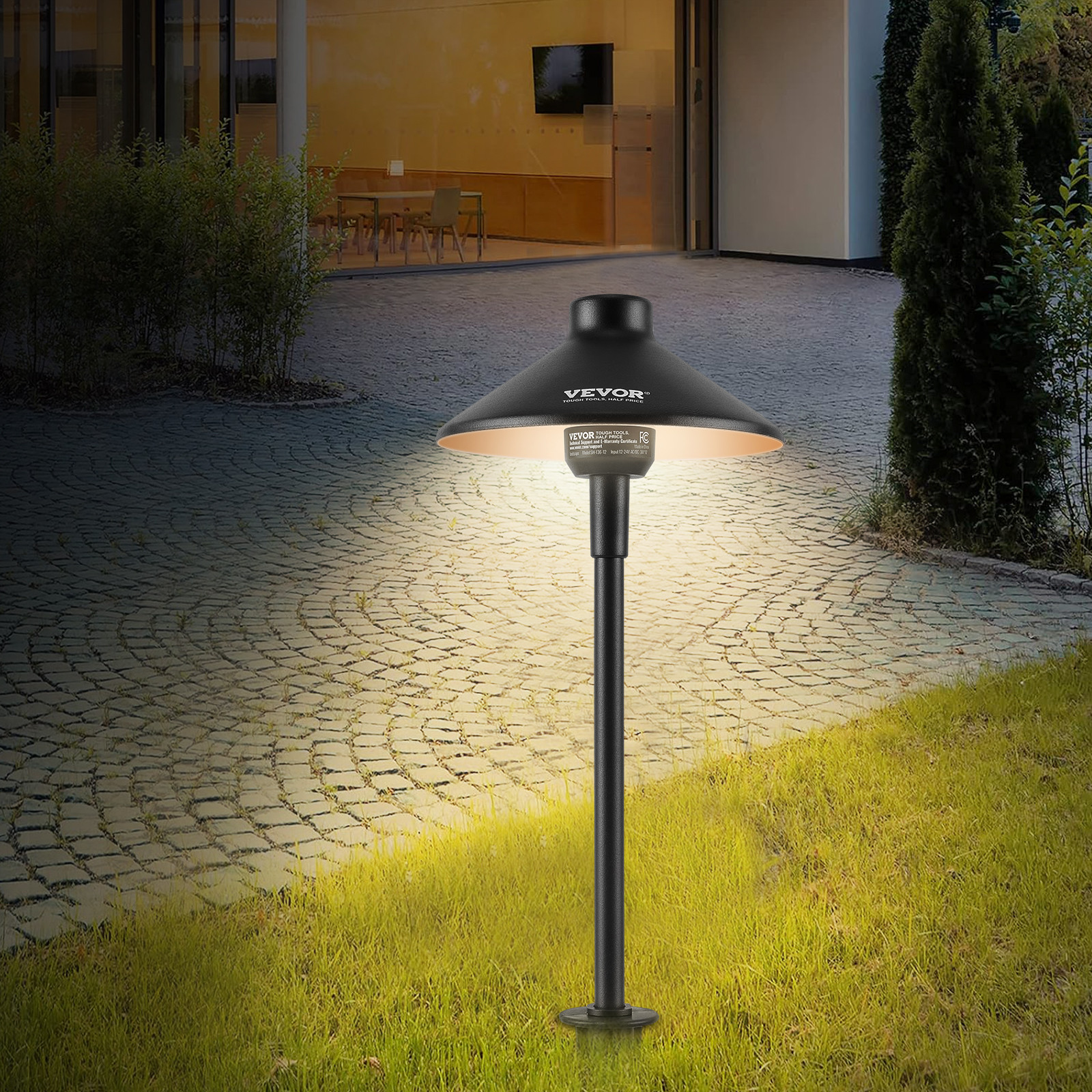VEVOR 12 Pack Low Voltage Landscape Path Lights 12-24V Outdoor LED Pathway Light