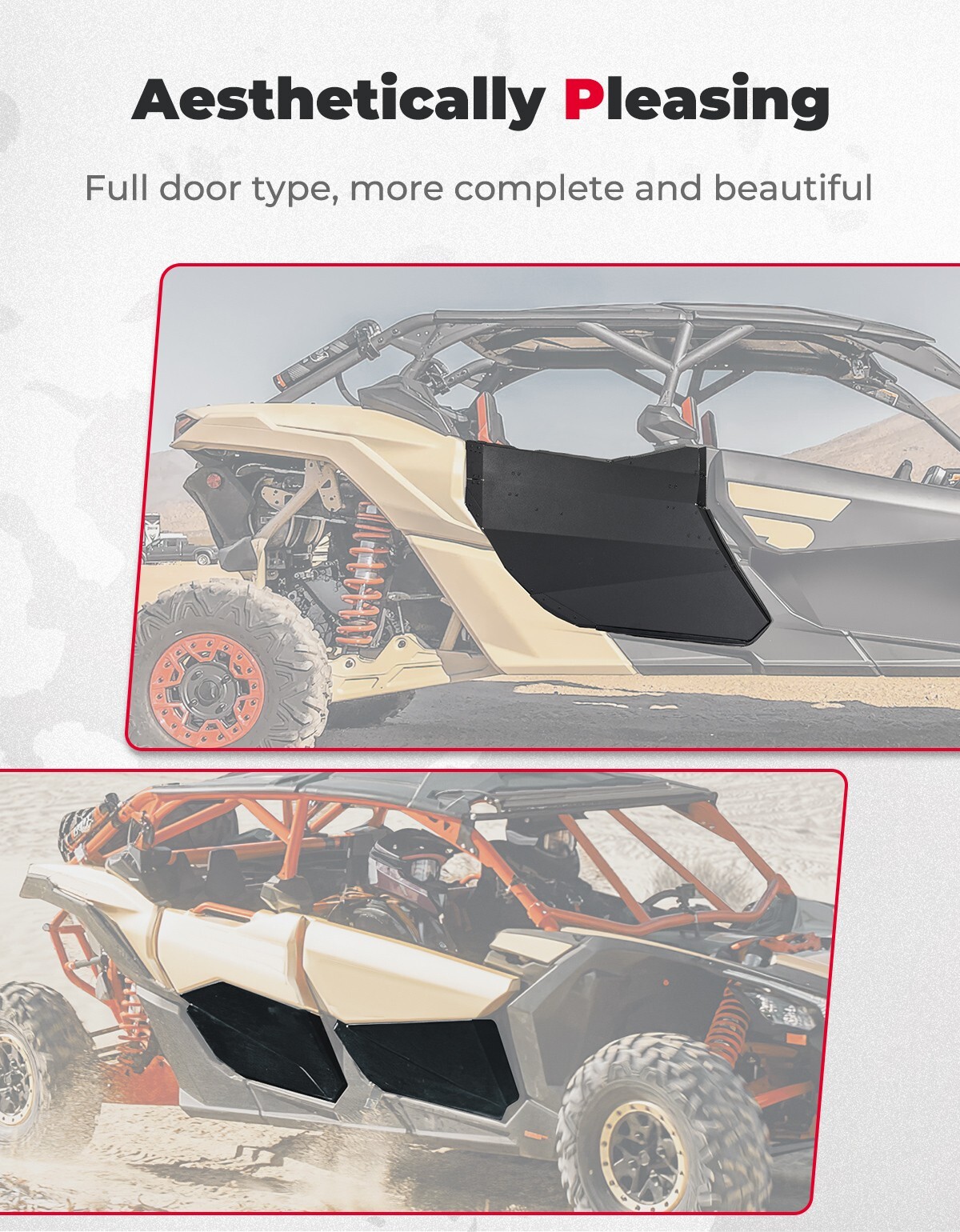 Heavy Duty Aluminum Full Doors for Can-Am X3 MAX Turbo R RR 2017-2025 4 Seat