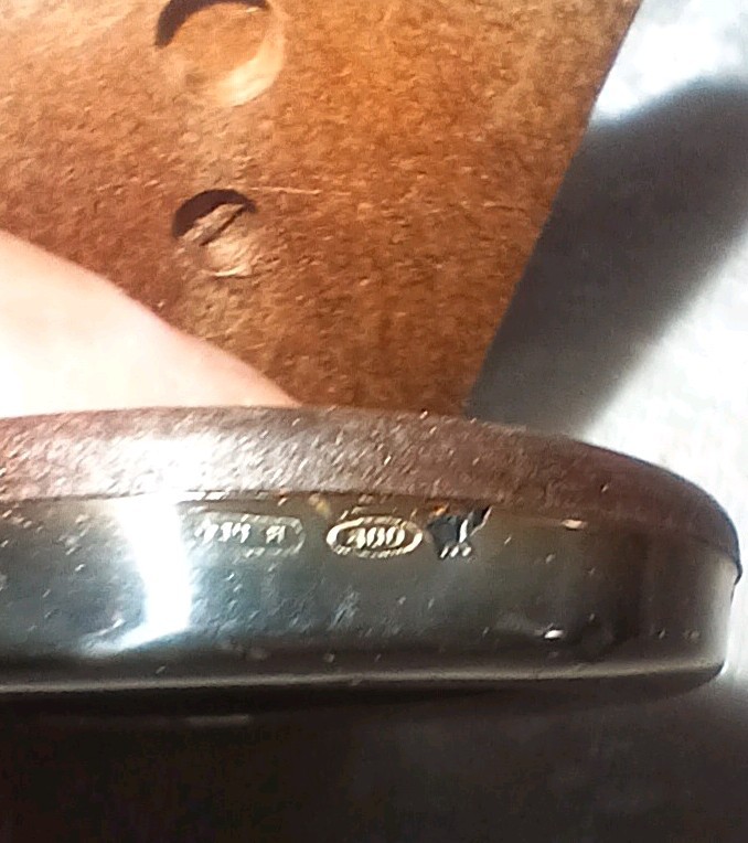 Vintage 800 German Silver Small Oval Photo Frame Signed