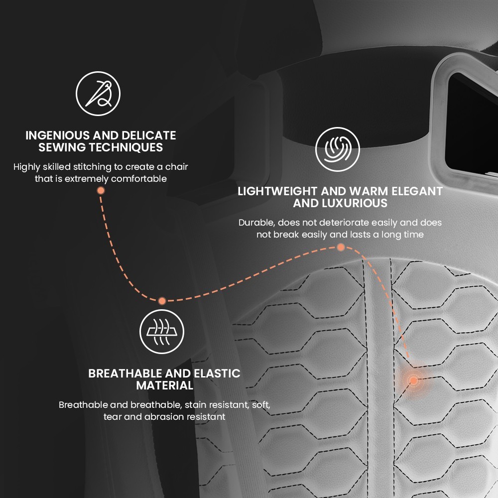 Gaming Chair with Massage,Ergonomic PC Computer Chair with Footrest Comfortable