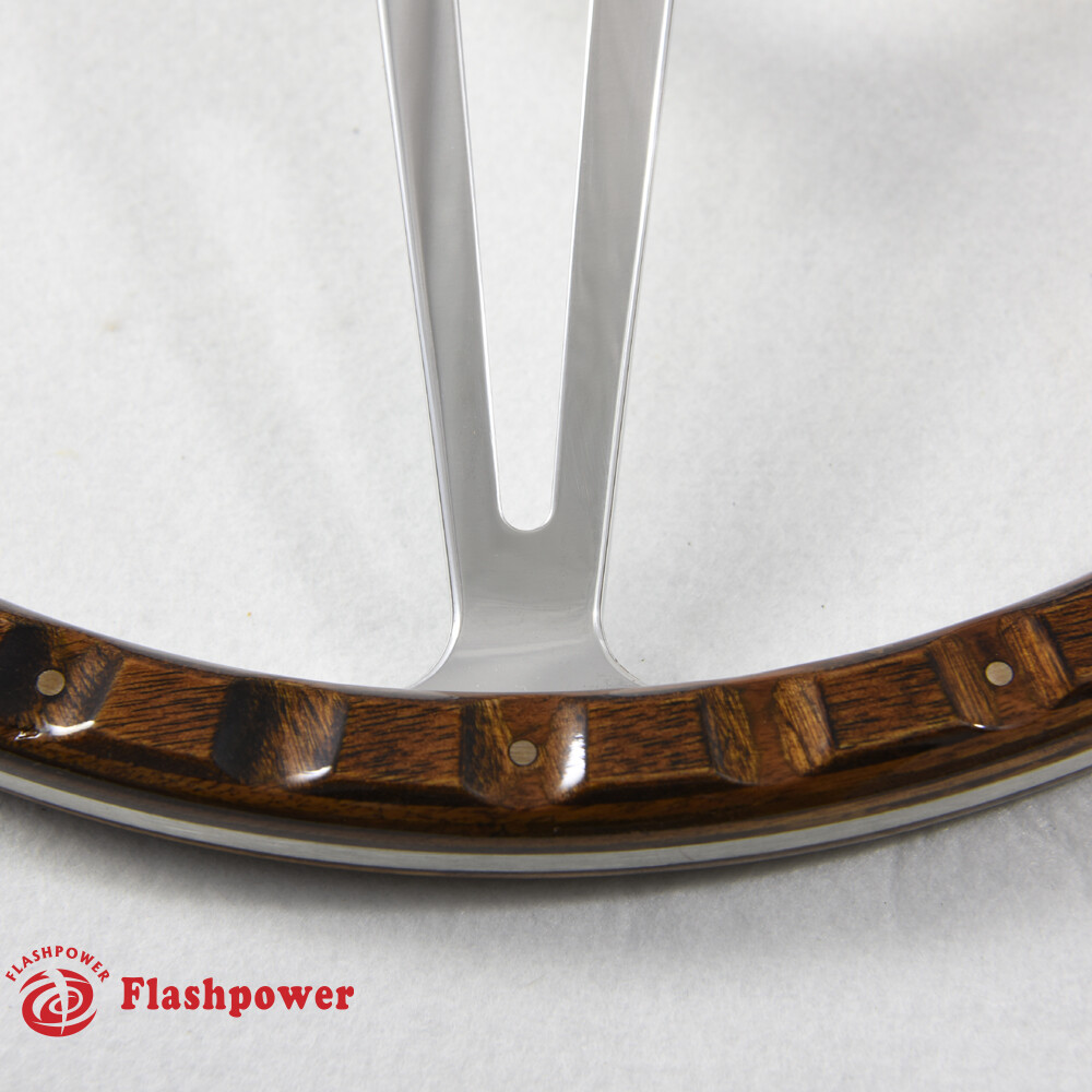 15'' Classic Wood Steering Wheel Restoration Vintage Ford Mustang Shelby AC Cobr