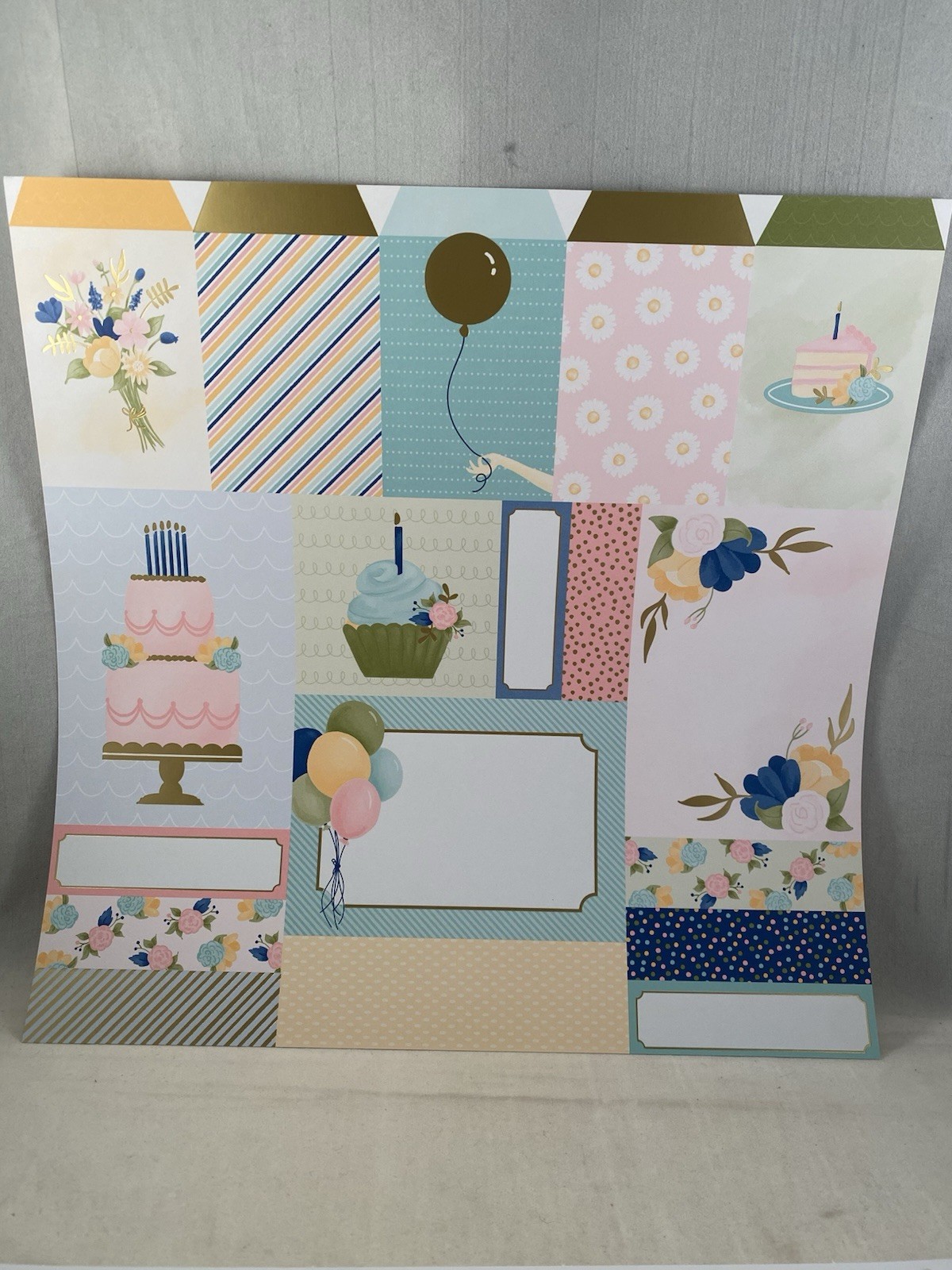 WILDFLOWER BIRTHDAY Spec Designer Series Paper DSP Stampin Up 12x12 2602