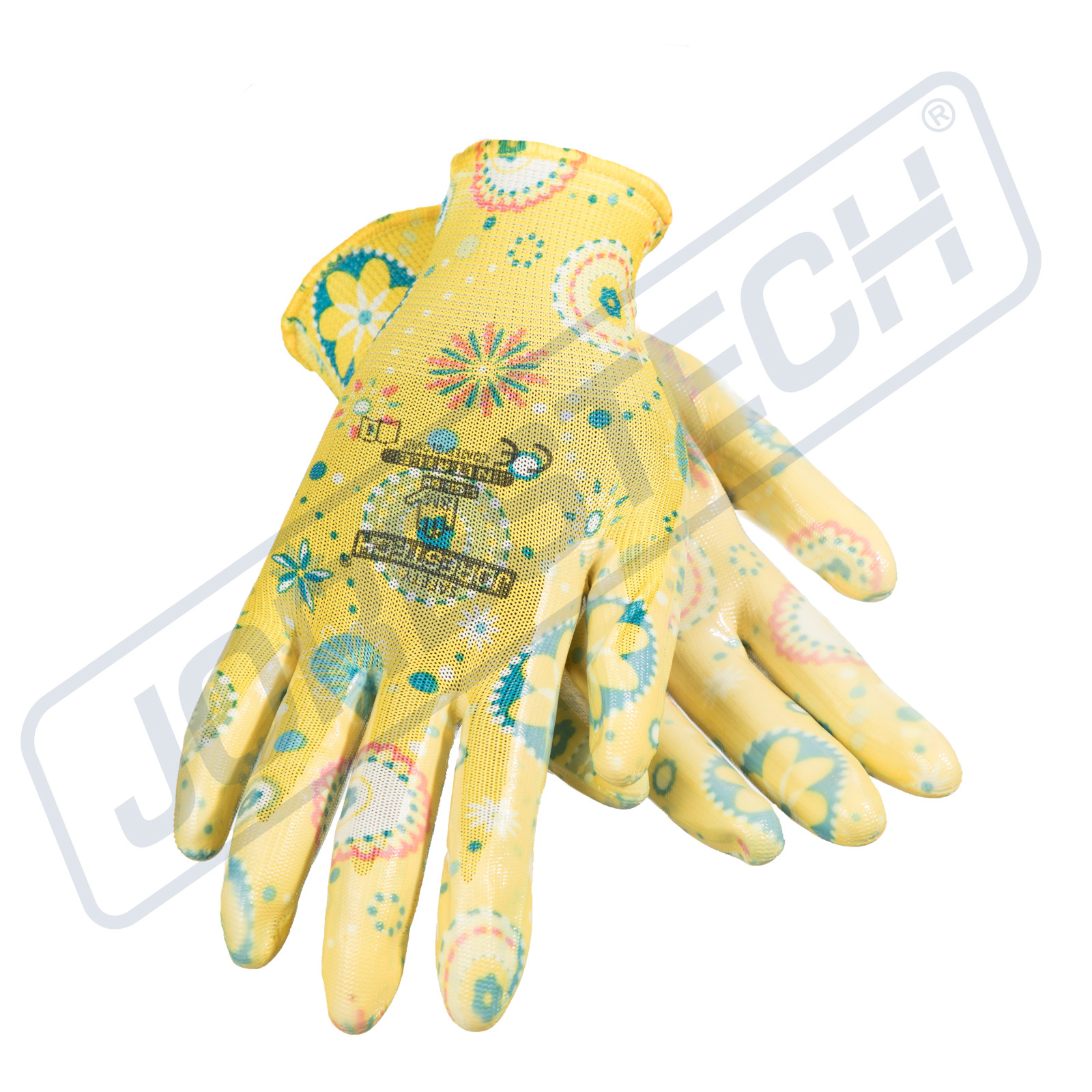 Garden Gardener Gardening Gloves Yard Nitrile Knit Wrist 12 pack Jorestech