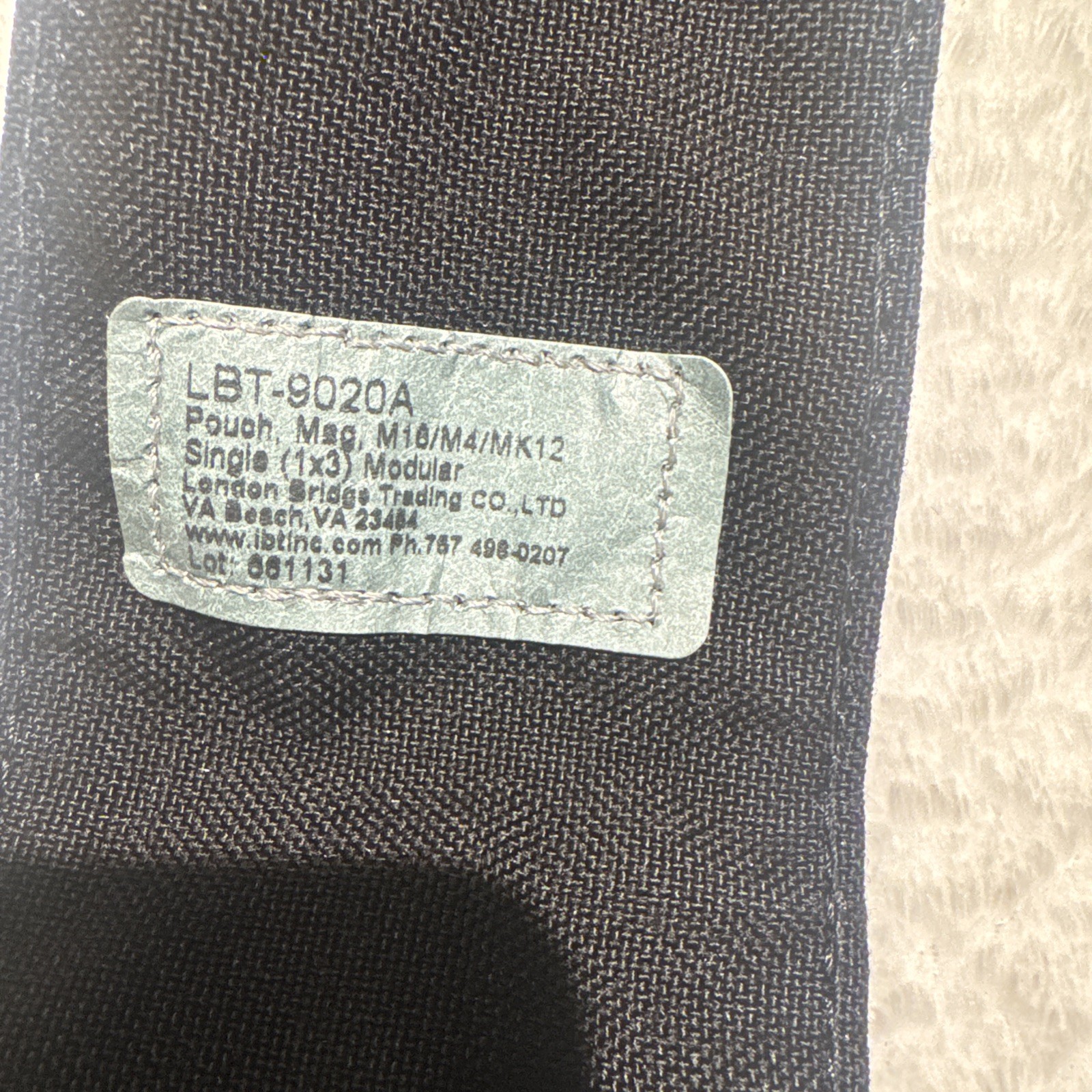 LBT Military Rifle Single Stack 1x3 Triple Mag Molle Pouch BLK LBT-9020A Qty 2