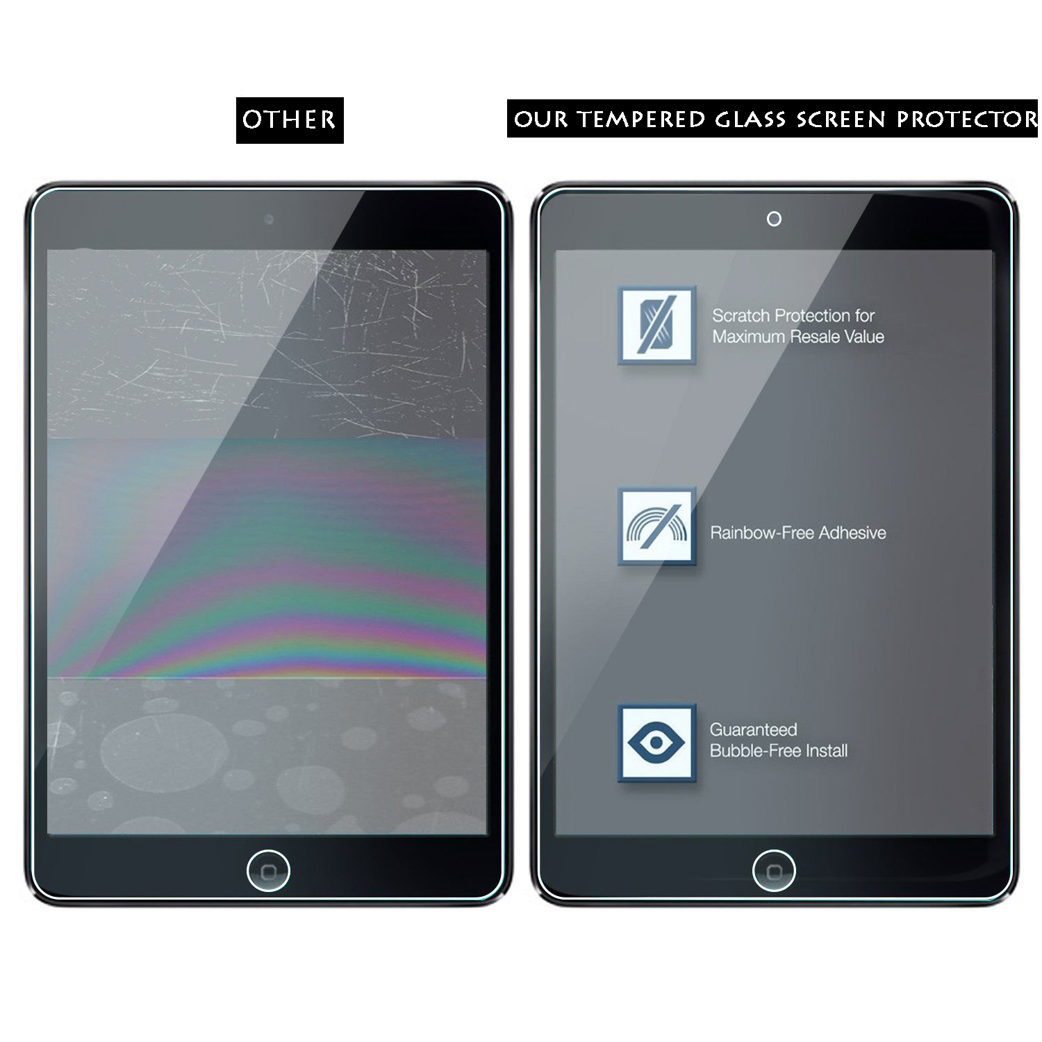 Tempered Glass Screen Protector For iPad 10.2 9.7 7th 5th 6th Air Pro Mini 2 3 4