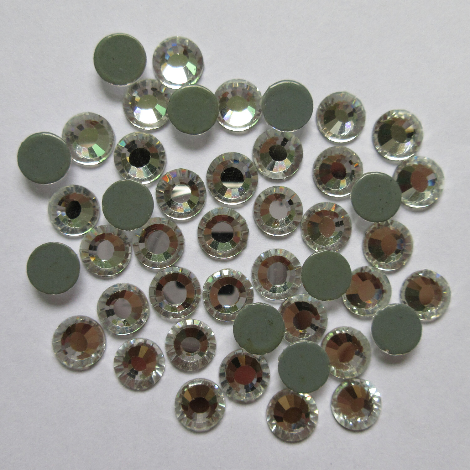 Crystal AB Iron On Hotfix Rhinestones Hot Fix Flatback White Clear Strass Stones