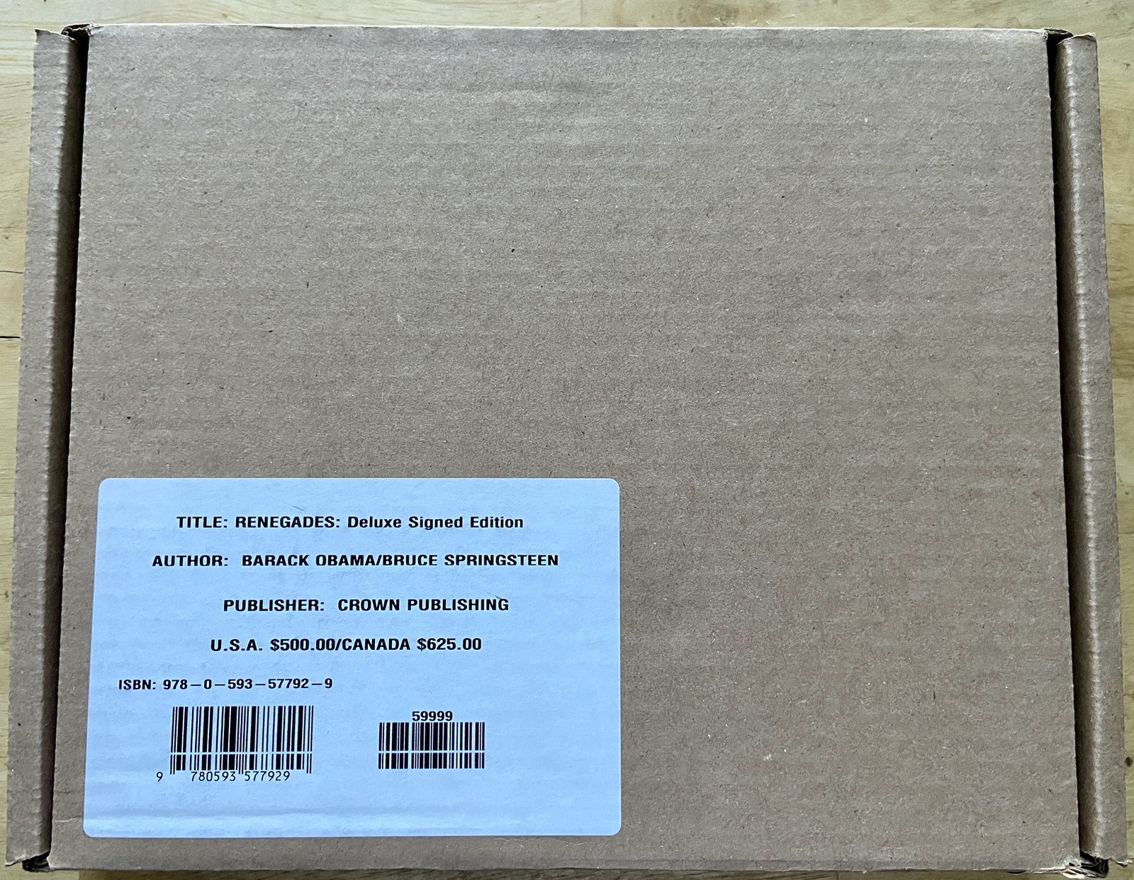 GEM! Bruce Springsteen/Barack Obama Renegades Deluxe Edition DUAL SIGNED Book