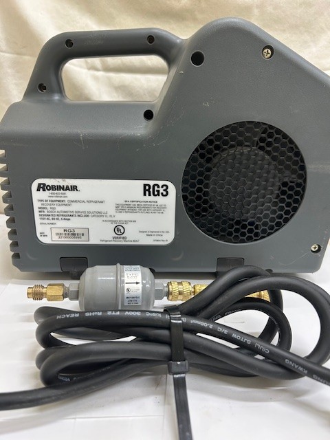 ROBINAIR RG3 PORTABLE REFRIGERANT RECOVERY MACHINE WITH FILTER / DRYER