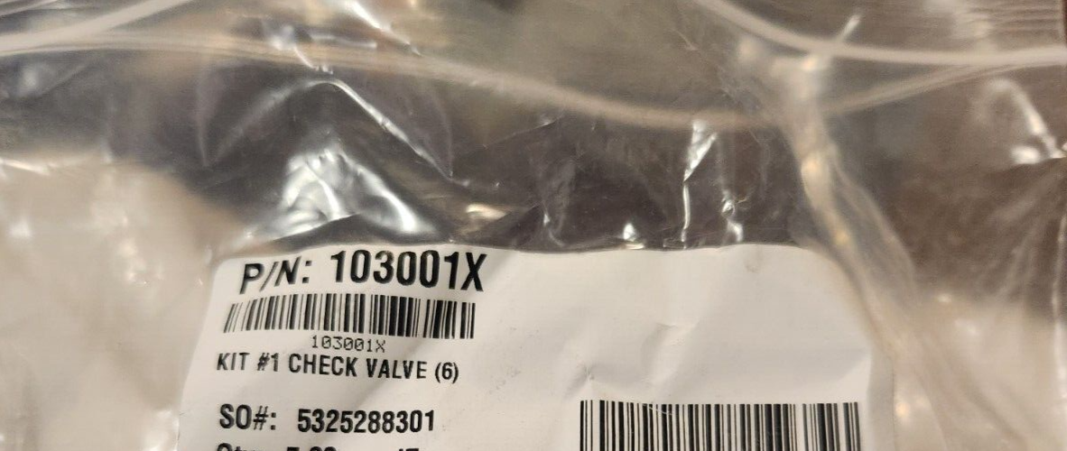 General Pump Check Valve Kit #1 PW SM with O-rings, 103001X, 89004380