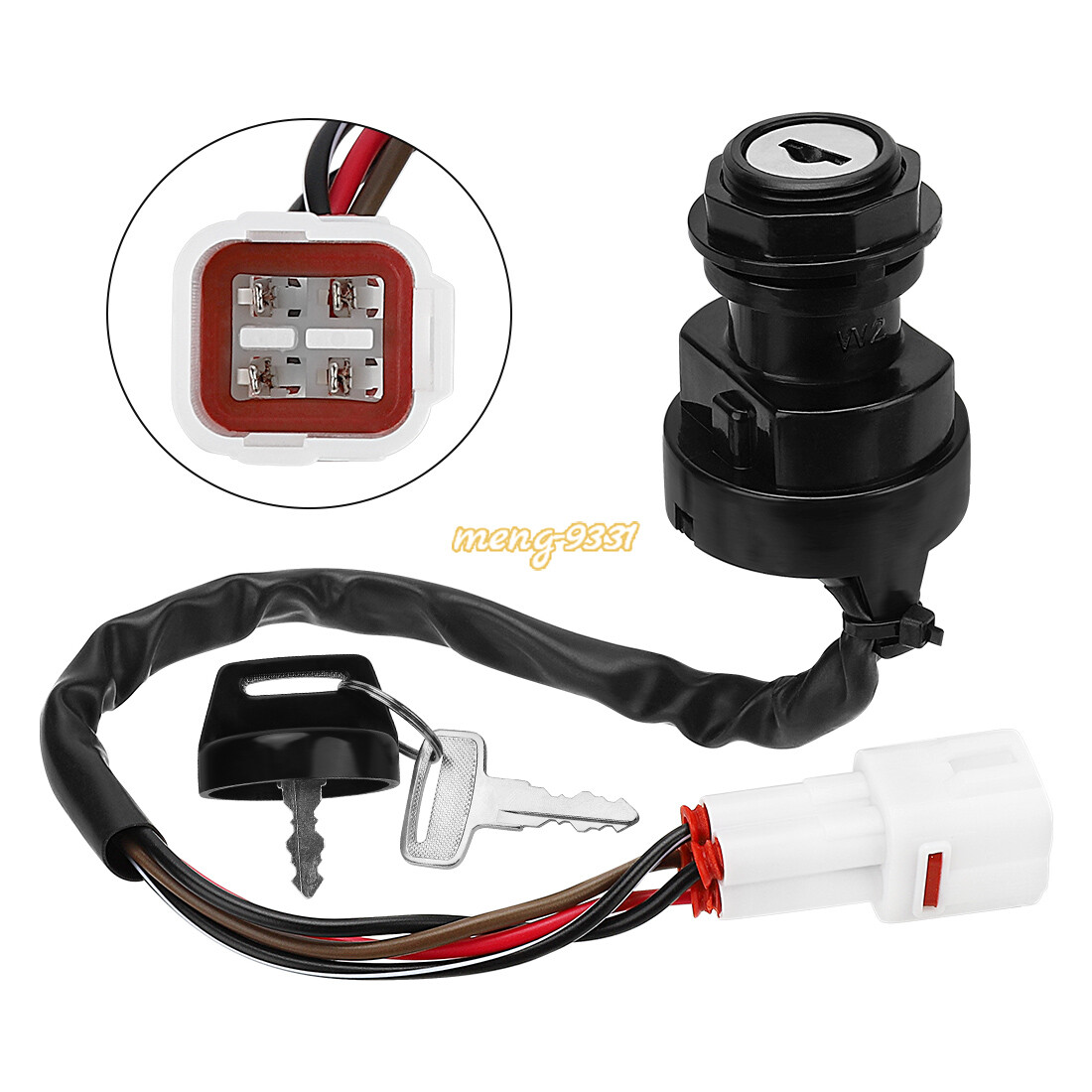 Ignition Key Switch for Yamaha Big Bear 350 400 Wolverine 350 Bear Tracker 250