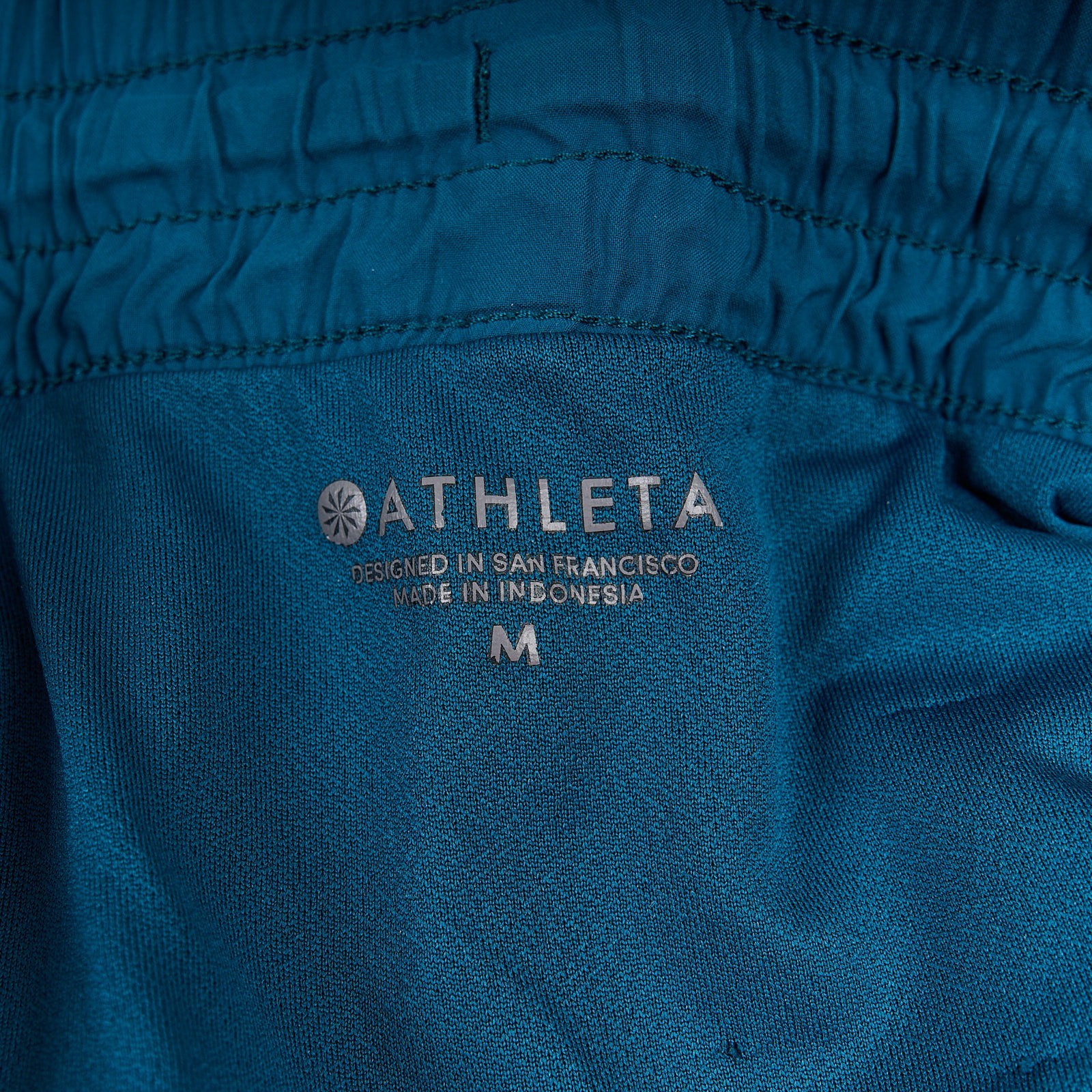 Athleta Lined Racer Run Shorts 4 Inch Inseam Teal Sz M Athletic Workout Running