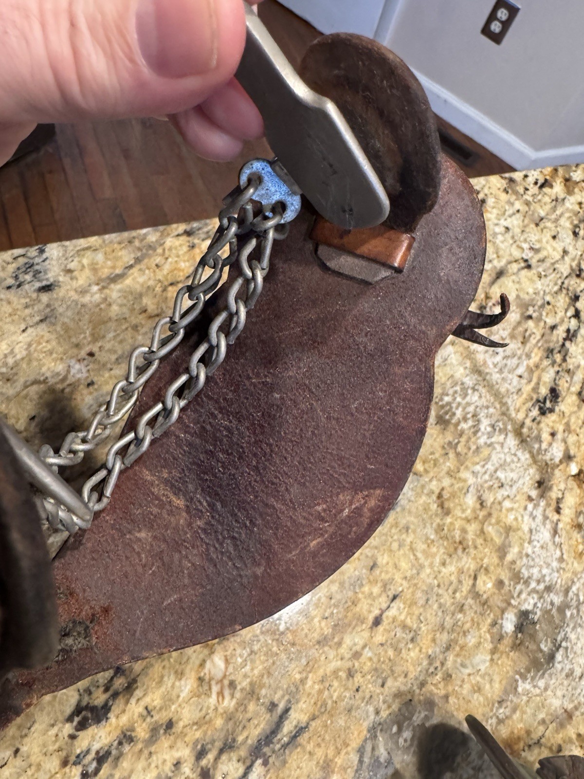 Vintage Western Cowboy Cowgirl Spurs Leather Strap As Found