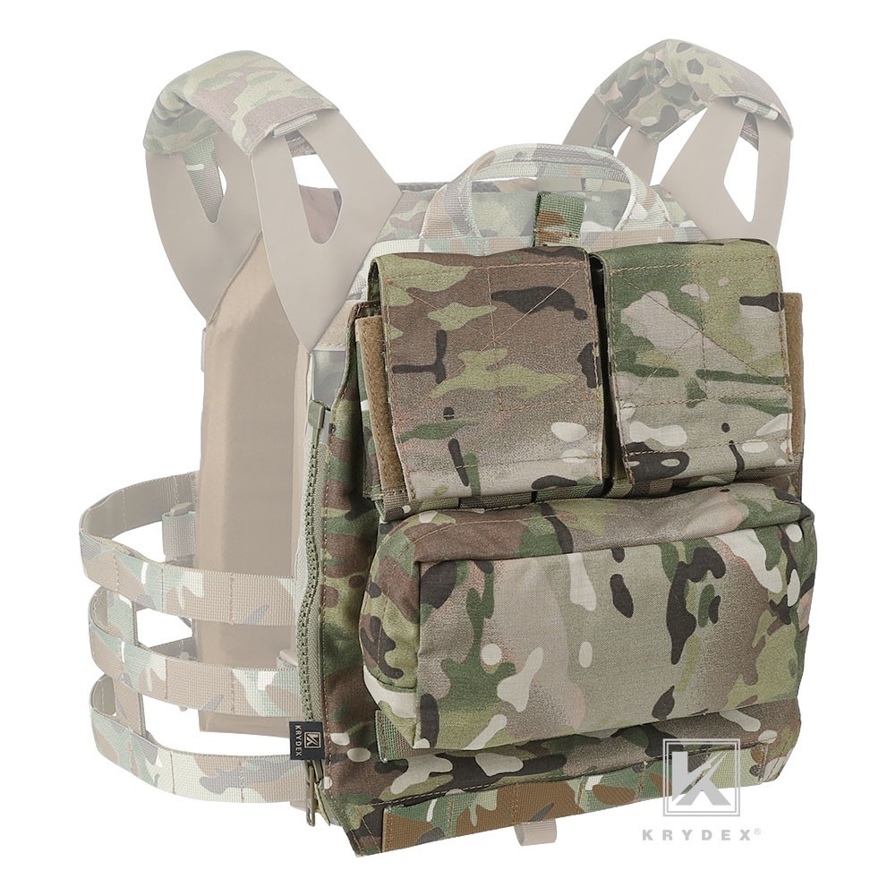 KRYDEX Tactical Zip-on Pack Panel Back for CPC JPC2.0 Plate Carrier MC Camo