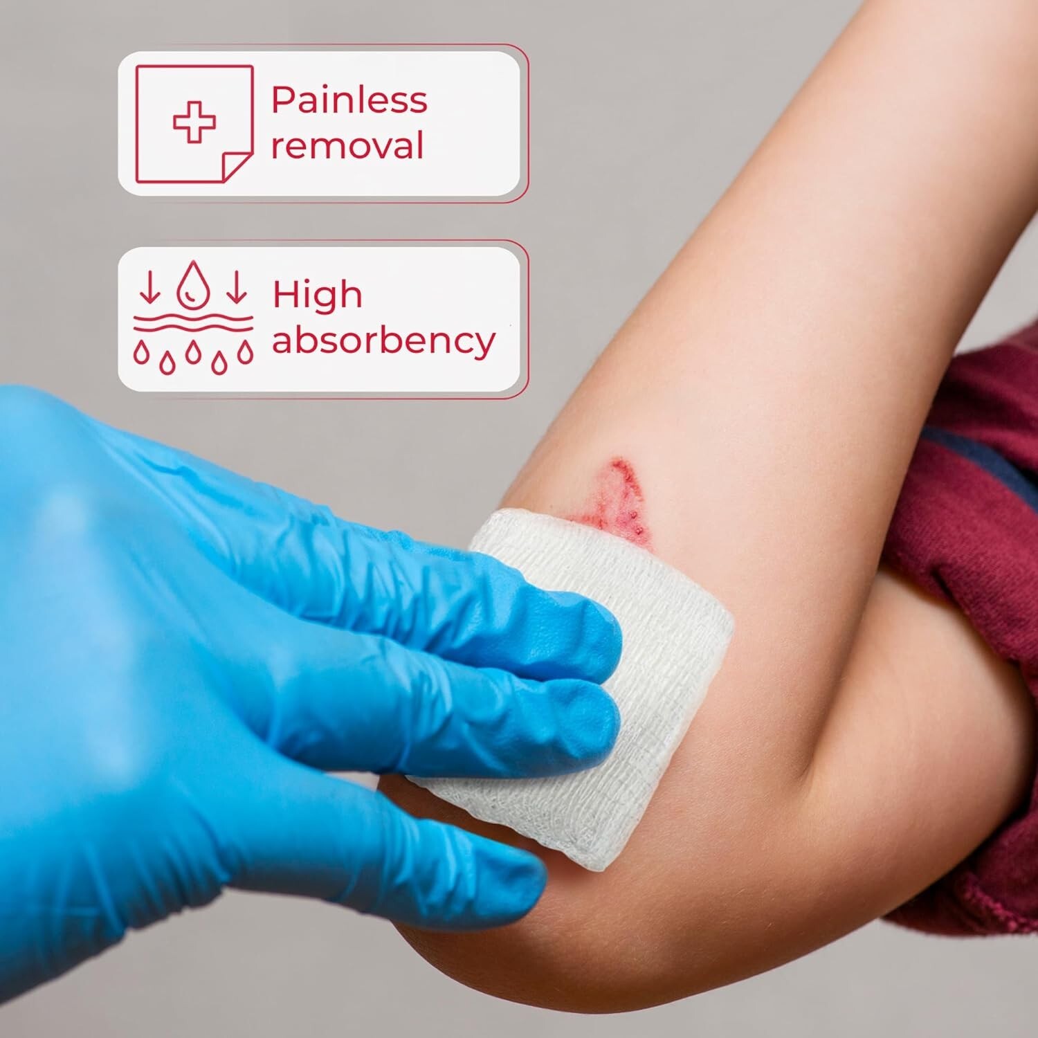 Ever Ready First Aid Sterile Gauze Pads 4"x4" Single Wound Care Bandage - 100CT