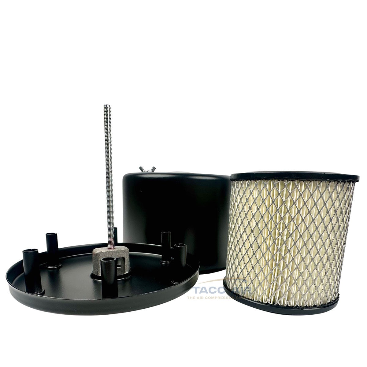 1" NPT Air Compressor Intake Filter Silencer Assembly Metal Housing XL Large