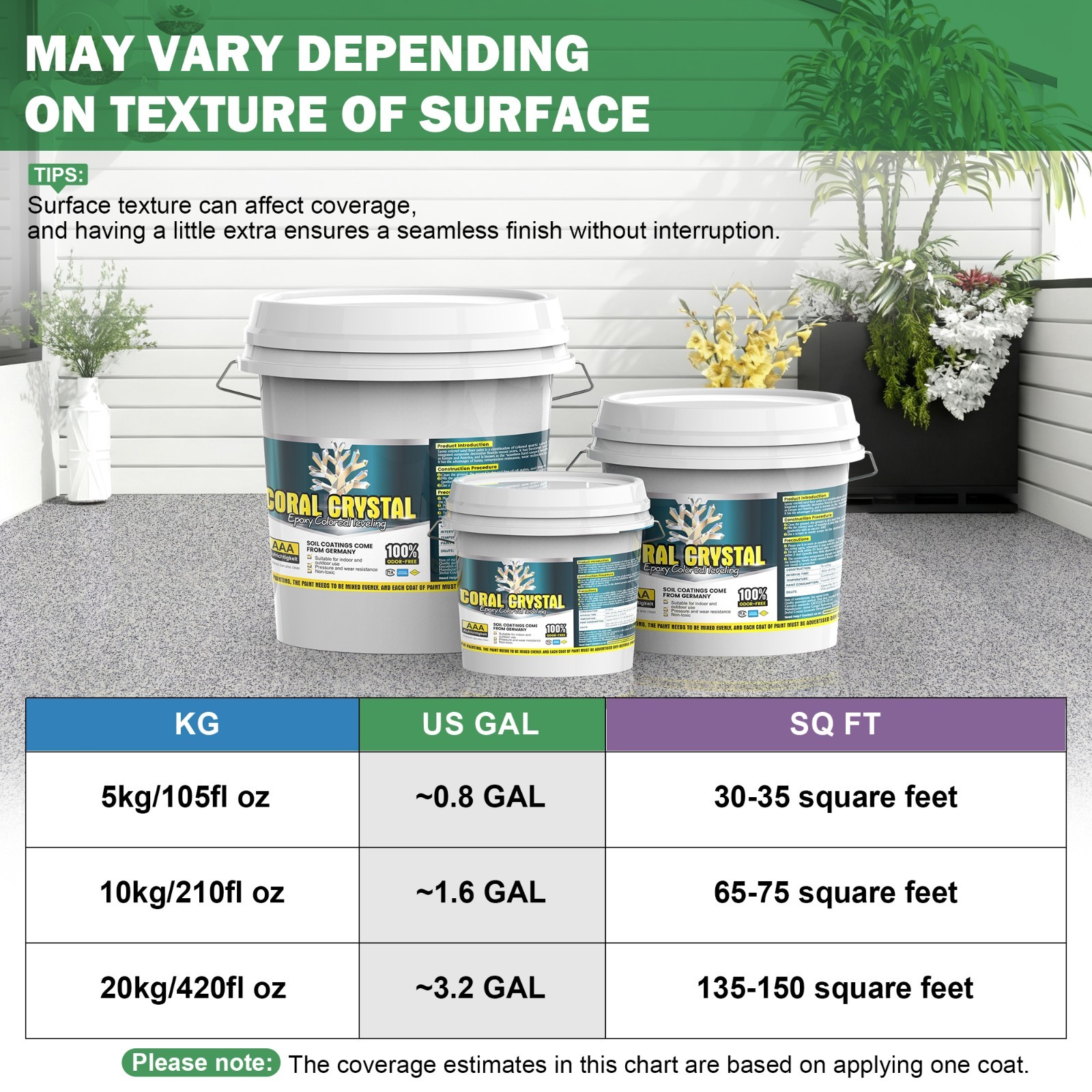 Self-leveling Epoxy Floor Paint, Epoxy Colored Sand Floor Paint for Concrete