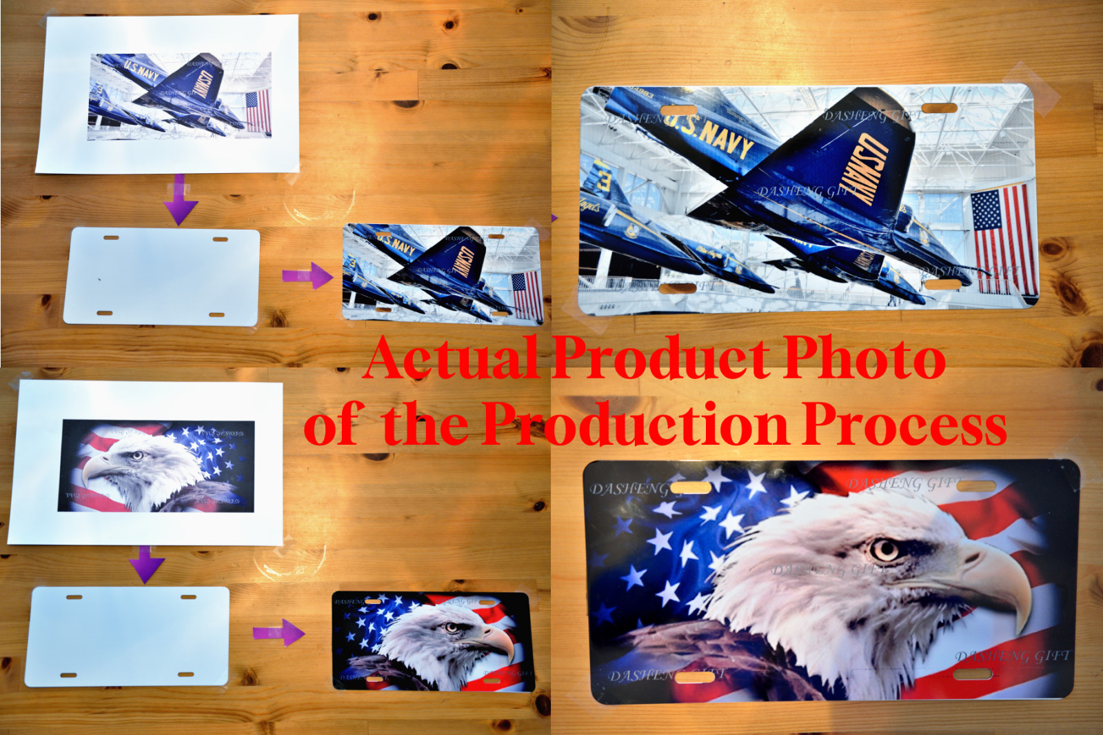 6"X12"Custom Personalized Aluminum License Plate Your Photo Text Novelty Car Tag