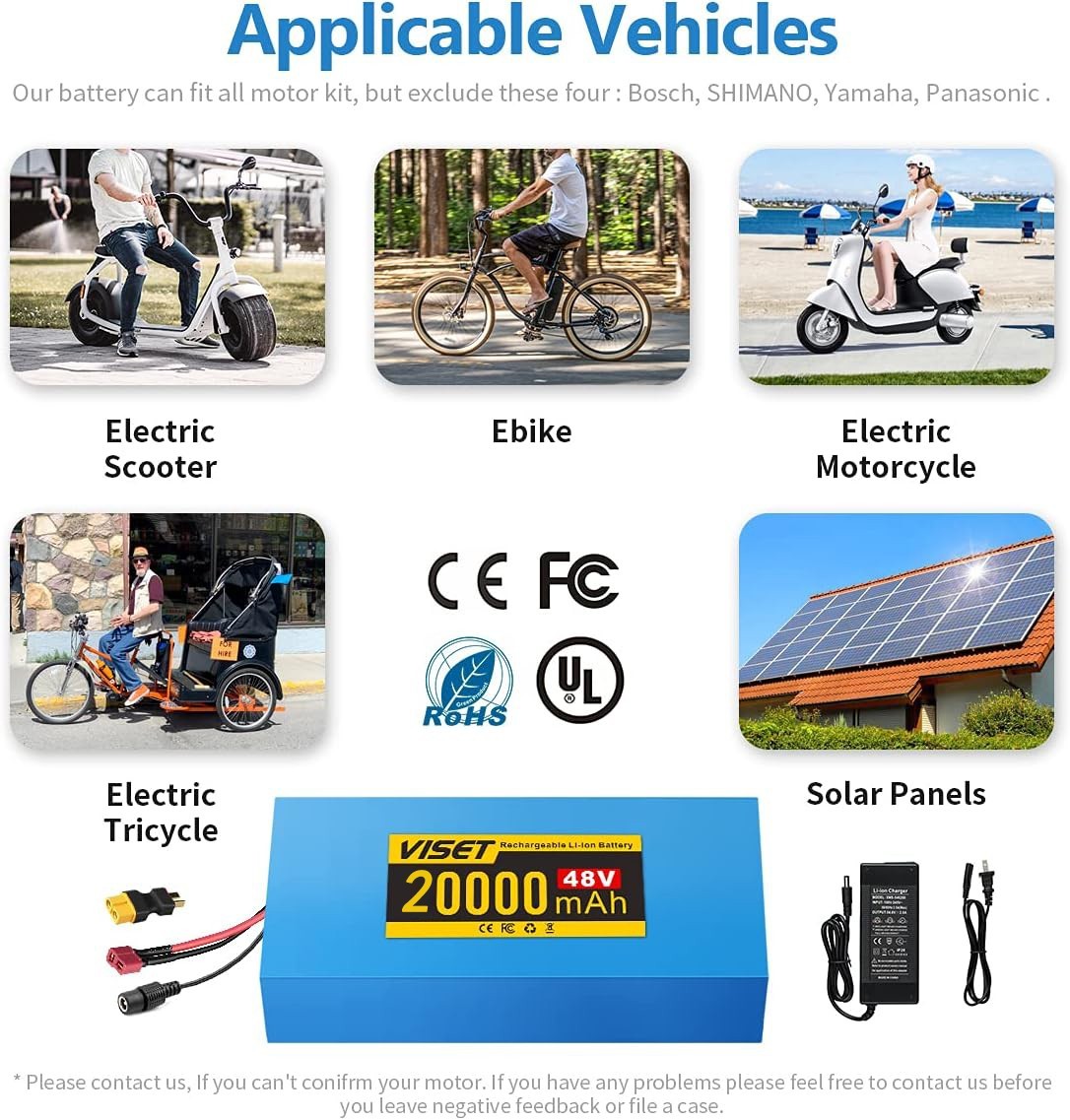 48V 20Ah Electric Bicycle Lithium Battery For 200W-1000W Ebike Scooter