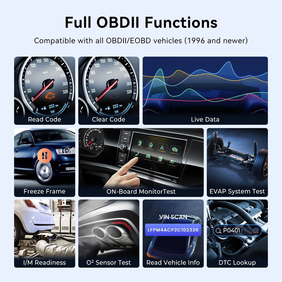 MUCAR BT200 MAX Bluetooth OBD2 Code Reader Scanner Tool Full System AI Diagnose