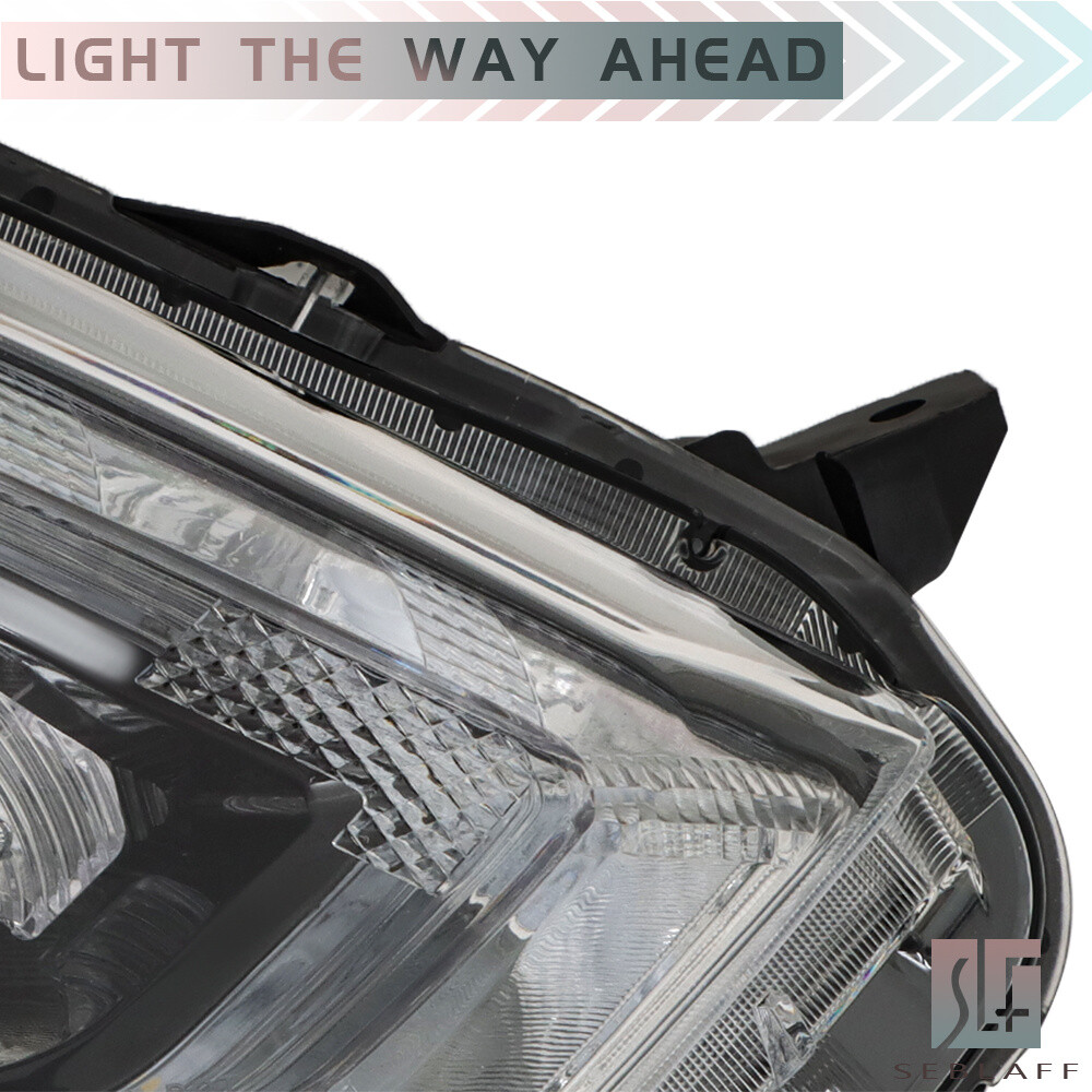 For 2014 2015 2016 Nissan Rogue Headlight Halogen Chrome Clear Left+Right Side