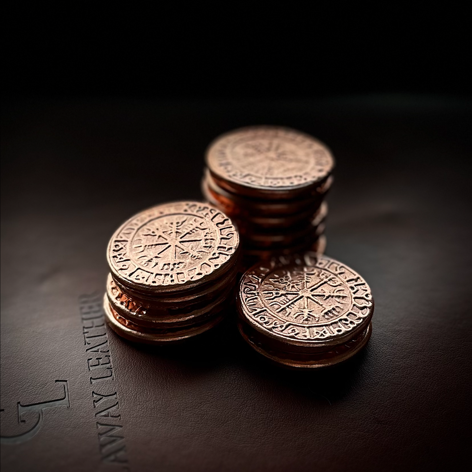 VIKING RUNIC COMPASS - (2 Sided) Graphite Coin Mold