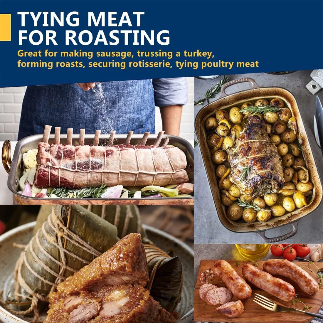 Cotton Butchers Twine String 500 Feet 2Mm Twine for Cooking Food Safe C