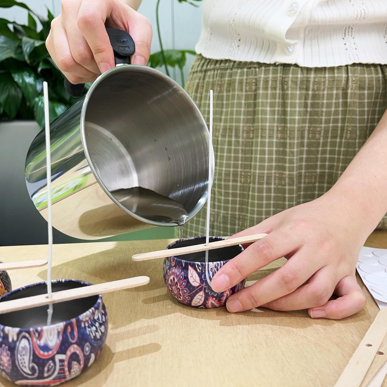 44oz Stainless Steel Candle Making Pouring Pot & Spoon Wax Melting Pitcher