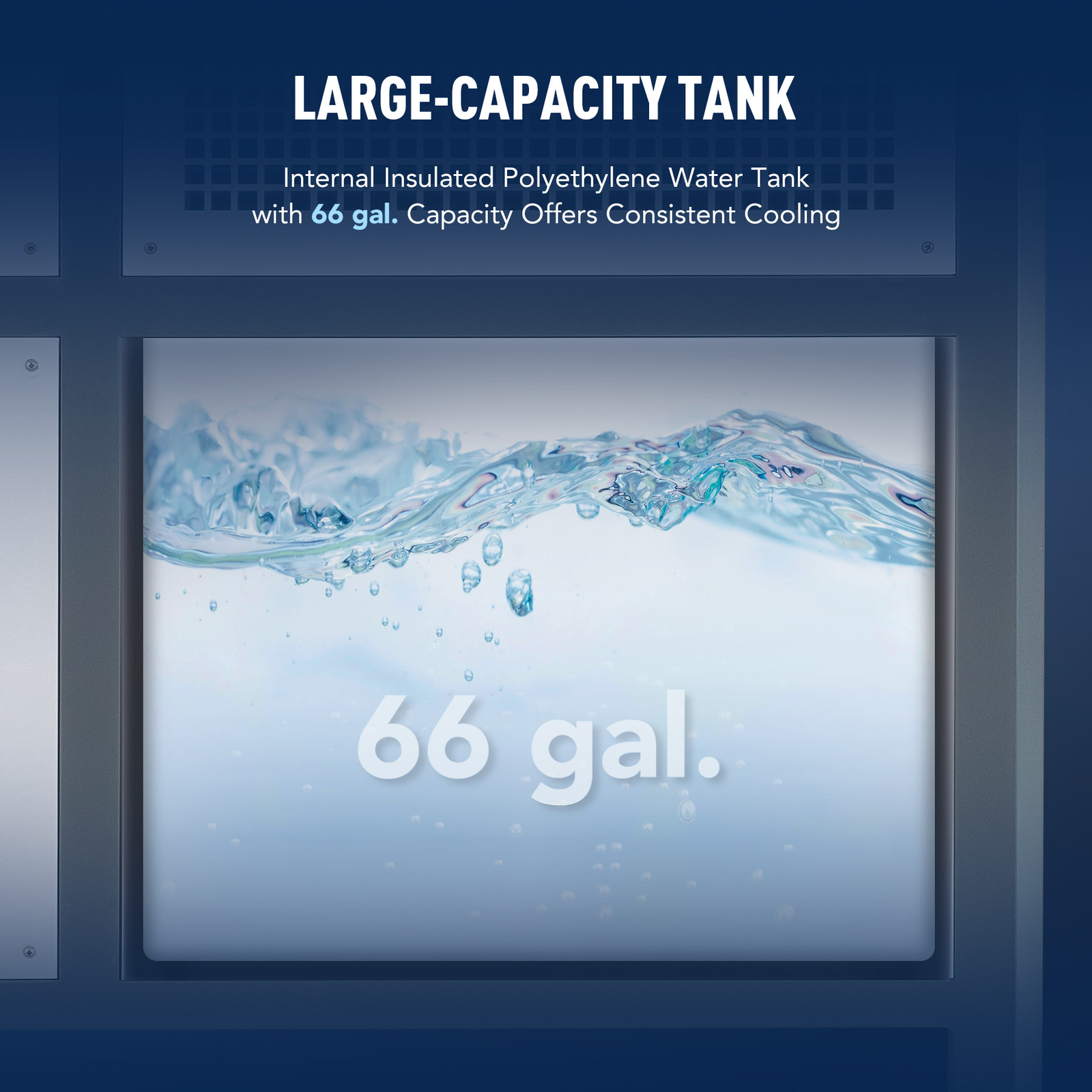 CREWORKS 20 Ton 30HP Industrial Air-Cooled Water Chiller with 66 gal. Water Tank